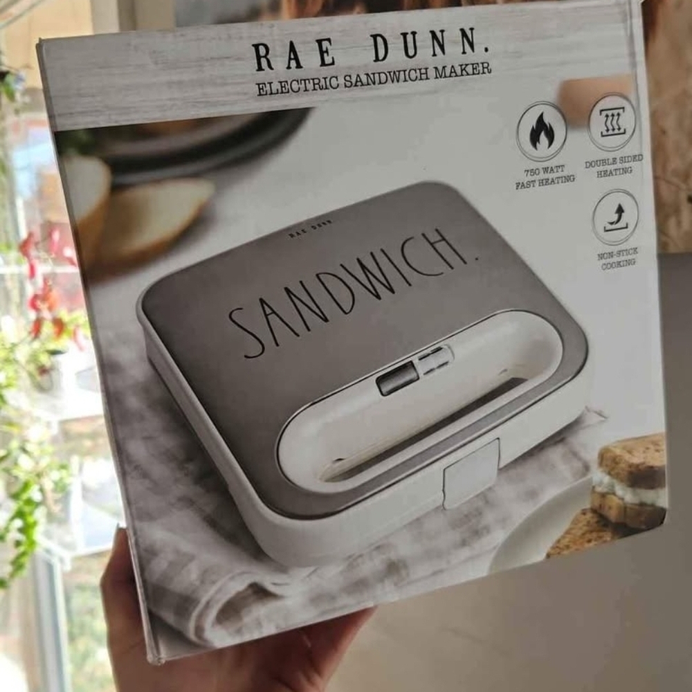 Rae Dunn White Electric Sandwich Maker